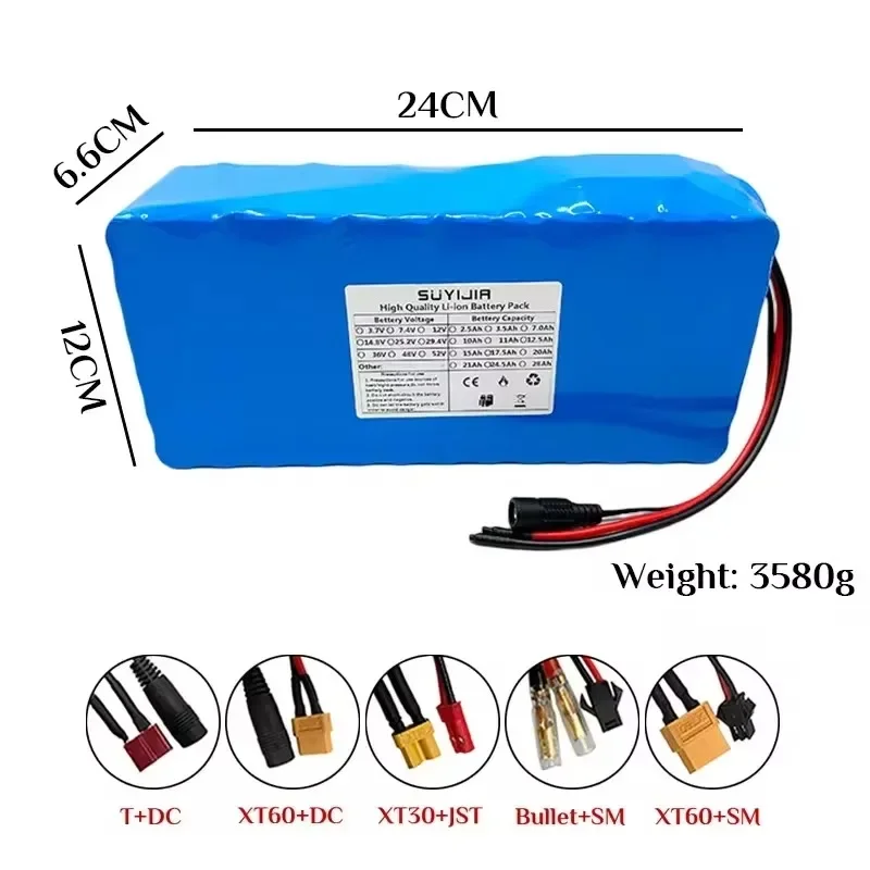 100% Brand New 18650 13S6P 48V 21000mAh Li-ion Battery Pack Citycoco Electric Scooter Electric Bike Battery Built-in 50A BMS