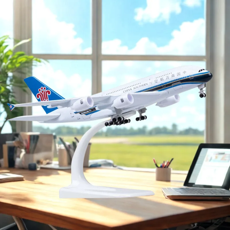 

A380 China Southern Airlines 20cm Scale Airplane Model Alloy Material Aviation Simulation With Landing Gear Collection Gifts