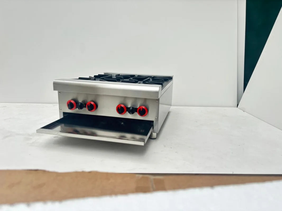 Stainless steel cooker Commercial desktop four-port gas cooker for restaurants