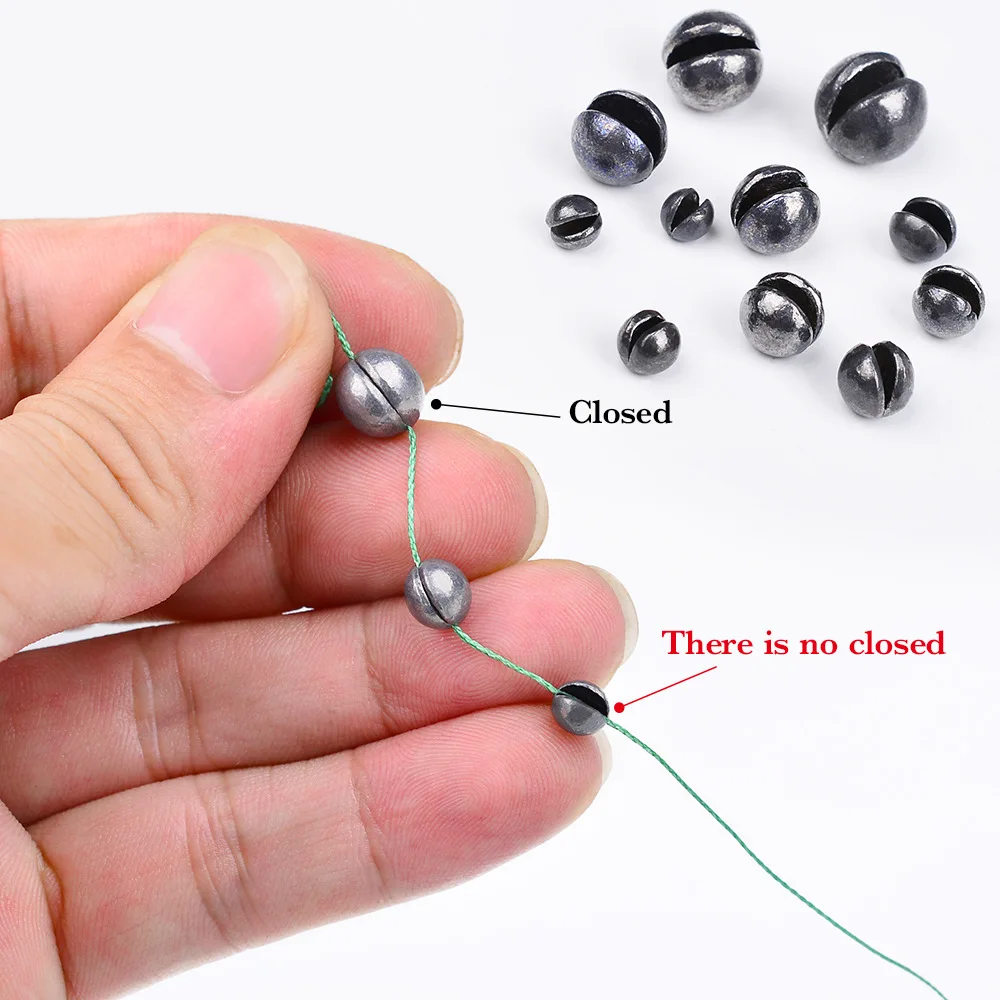 50PCS/lot luya fishing counter weight bite open lead clip round counterweight lead  line fast lead drop fishing gear accessories