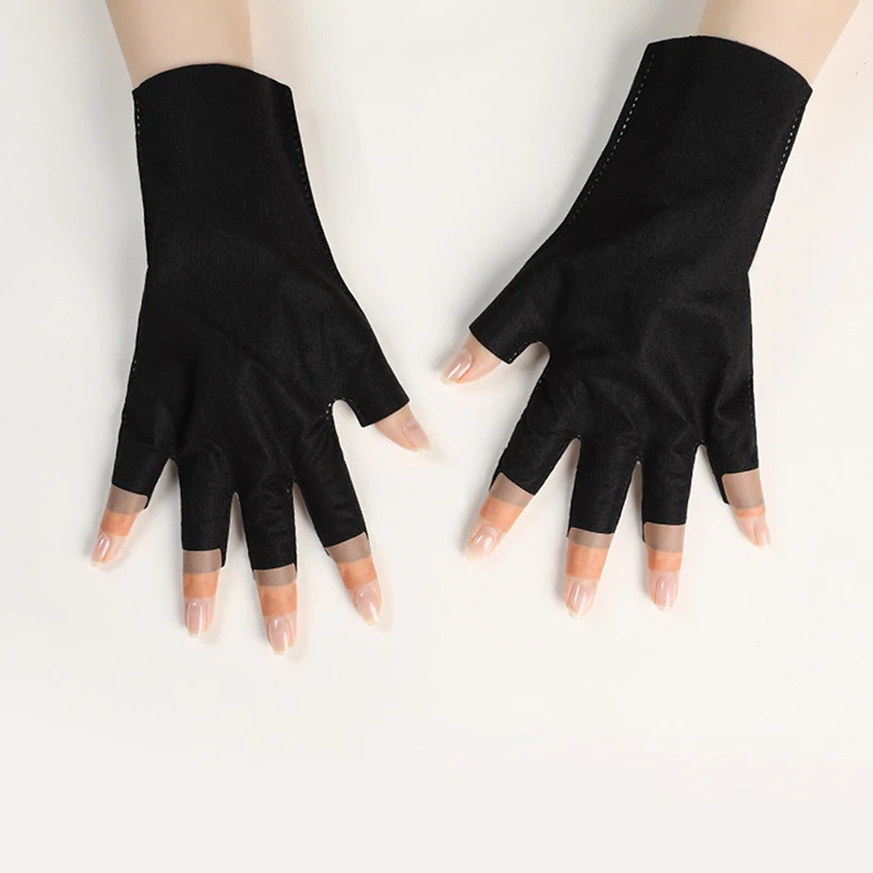 1 par de guantes protectores UV para uñas, guantes protectores contra la radiación UV, guantes protectores para herramientas con lámpara LED de Gel para uñas