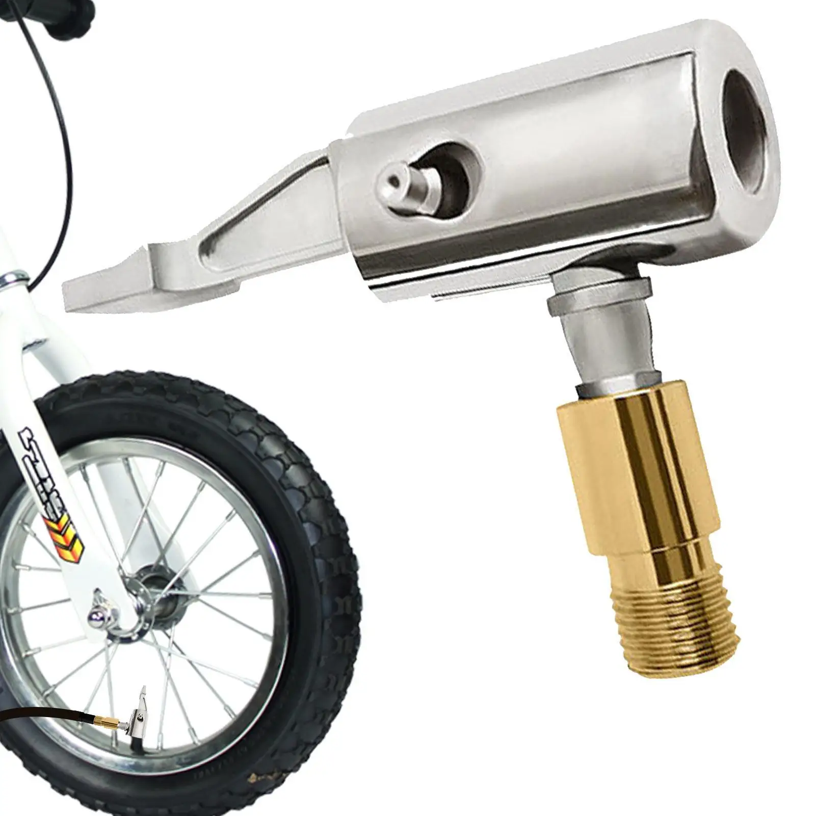 Universal Tire Valve Adapter with Quick Lock, Portable Nozzle Connect for Car, Truck & Bicycle, Easy Inflator Accessories