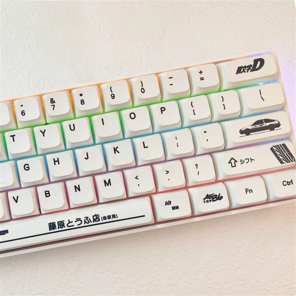 

XDA Keycap PBT 126 Keys AE86 Personalized Keyboard Keychain Compatible with 61/75/87/104/108 Gaming Mechanical Keyboard
