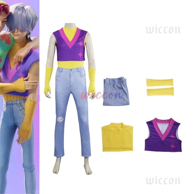 

Охотники на демонов Abs Baby Mystery Saja Baby Saja Jinu Униформа K-Pop Rumi Zoey Mira Косплей Костюм Хэллоуин Играть Ролевые Женщины Мужчины