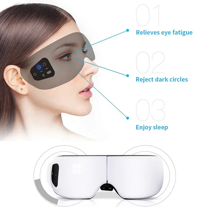 4D Smart Vibration Bluetoo Music Wireless Eye Massager Private Label