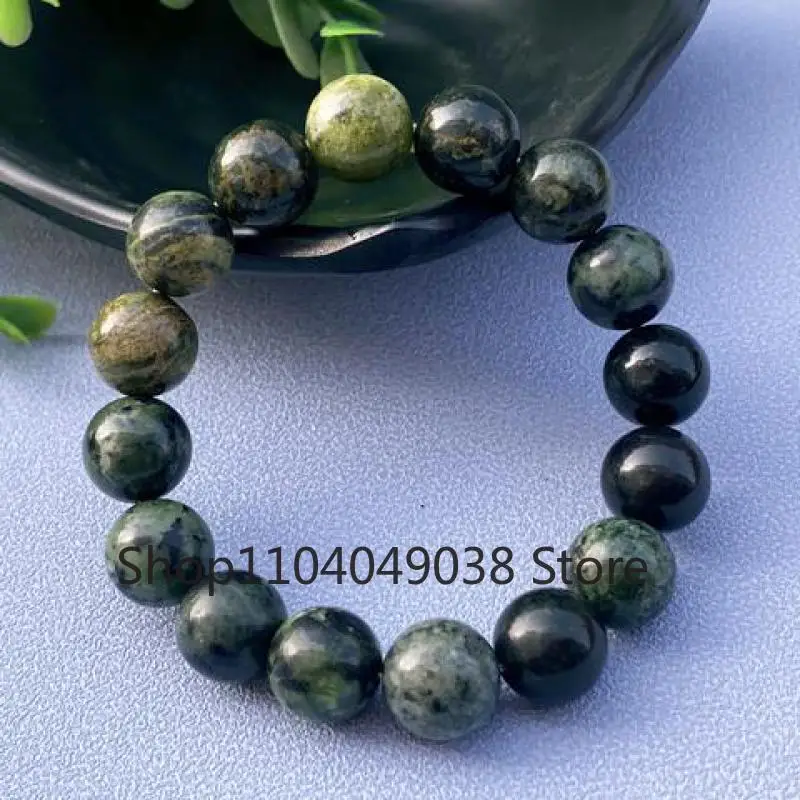 Genuine Natural Jade Bracelet Medicine King Stone Healing Bangle Men Women Real Chinese Tibet Jades Stone Elastic Bead Bracelets