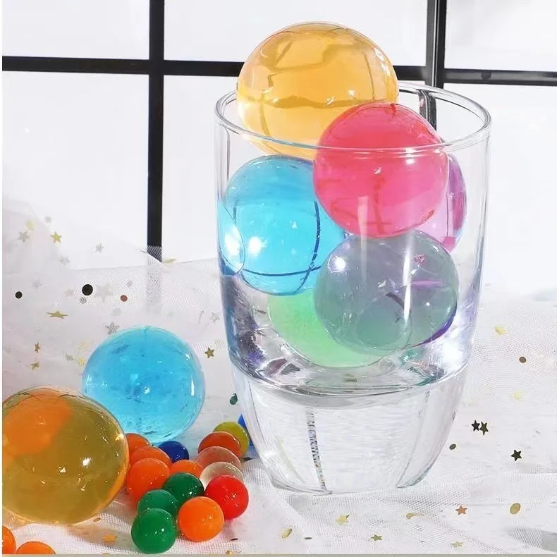 Large Hydrogel Pearl Shaped Crystal Soil Water Beads Mud Grow Ball Wedding Kids Toy Growing Water Balls