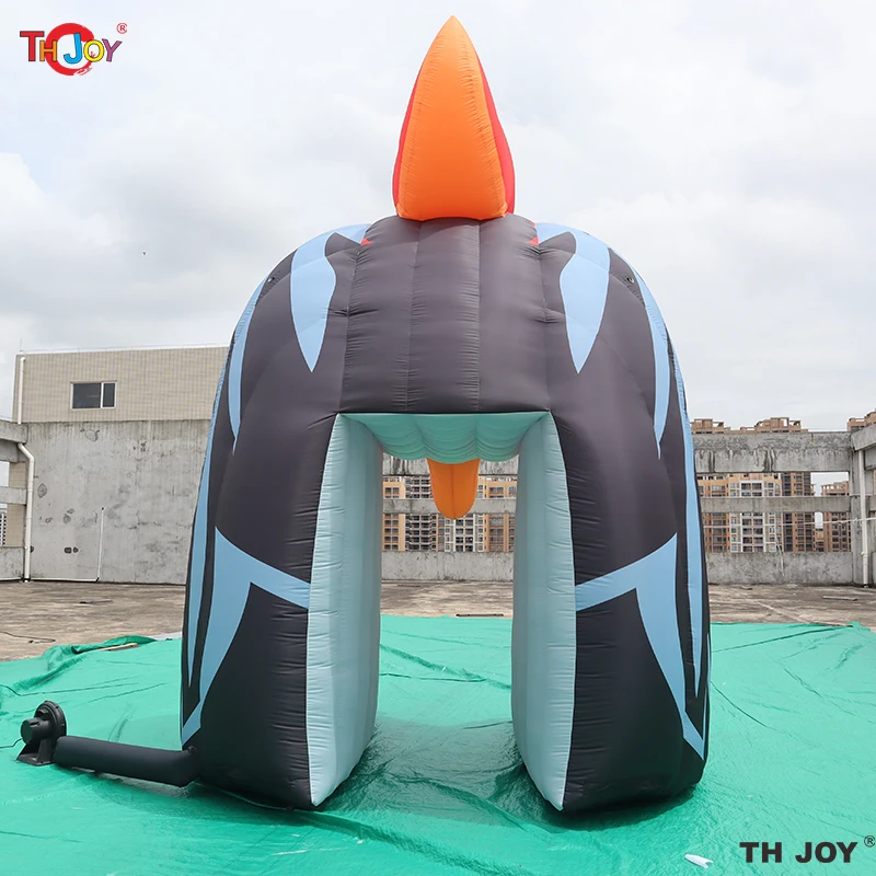 5m hoog Ontwerp aanpassen Giant Outdoor opblaasbare haan tunnel ingangstent voor promotie