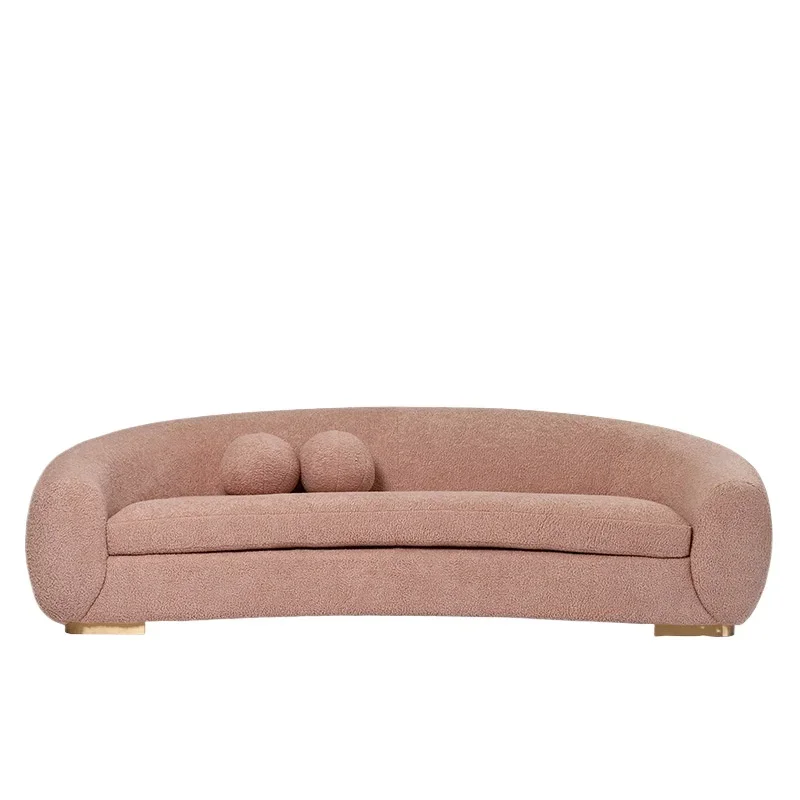 Divano singolo da soggiorno in stile crema, piccolo appartamento francese semplice, balcone tessuto casual moderno