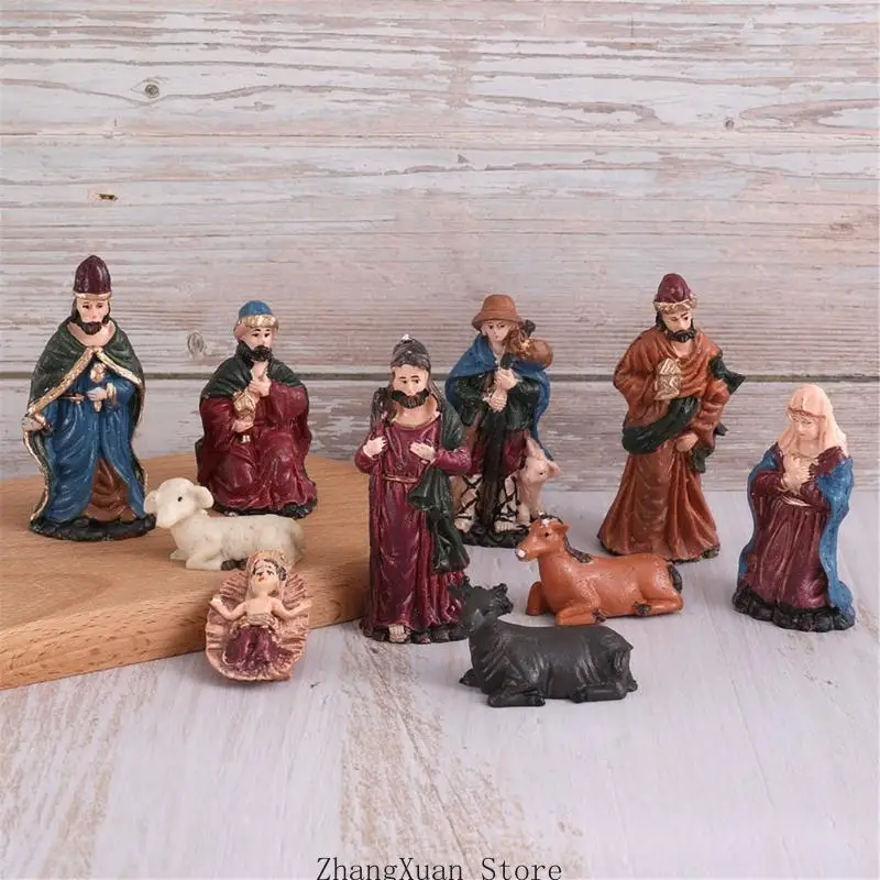 Weihnachtsfiguren-Set für Weihnachten, Schreibtisch, Fenster und Tischgestaltung, 3 x – Detail 2