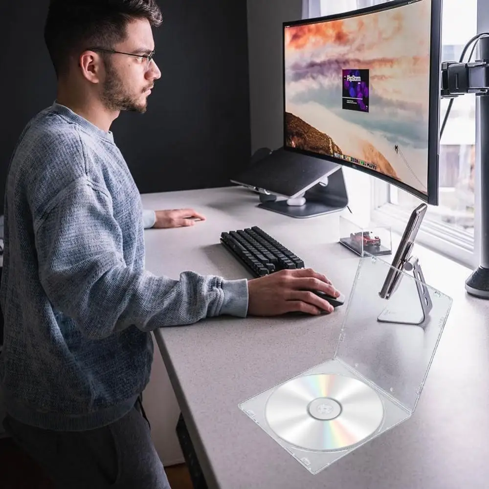 Etui 5.2mm pojedynczy ultracienki standardowy przezroczysty pakiet przenośny Organizer do albumów CDR do kina domowego