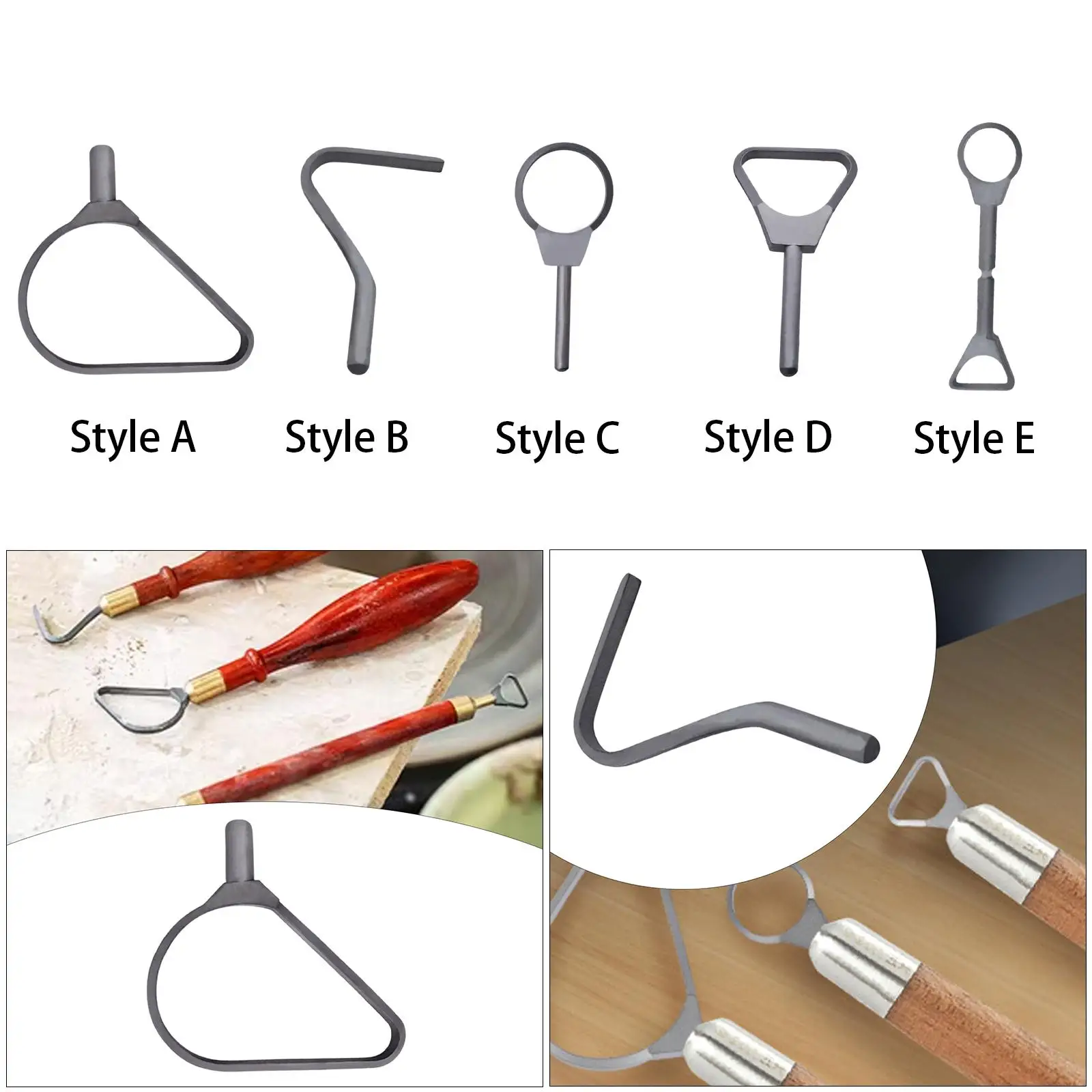 Clay Sculpting Tool Engraving Art Crafts Porcelain Clay Tool Rustproof Metal Lightweight Short Handle Pottery Body Scraping Tool