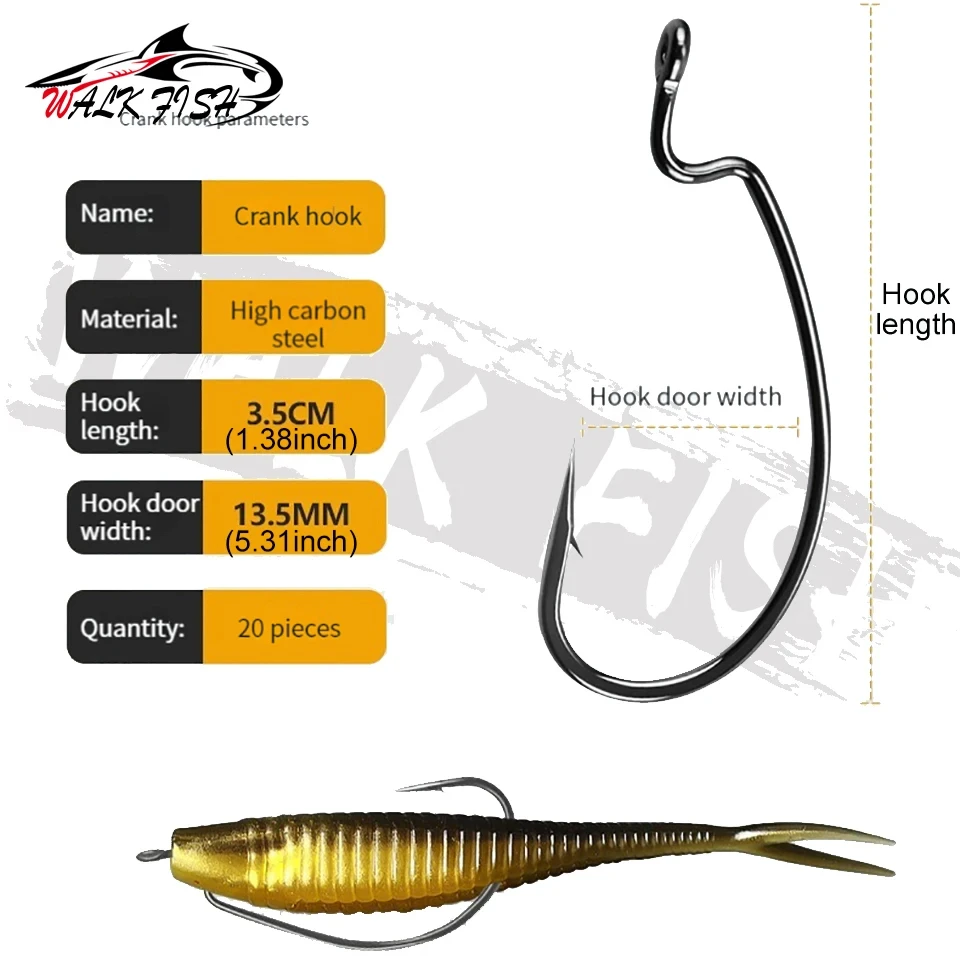 WALK FISH 61 Pieces/Set Of Bionic Fish Soft Bait Fishing Gear With Hook Storage Box Soft And Portable Outdoor Fishing Gear image 6