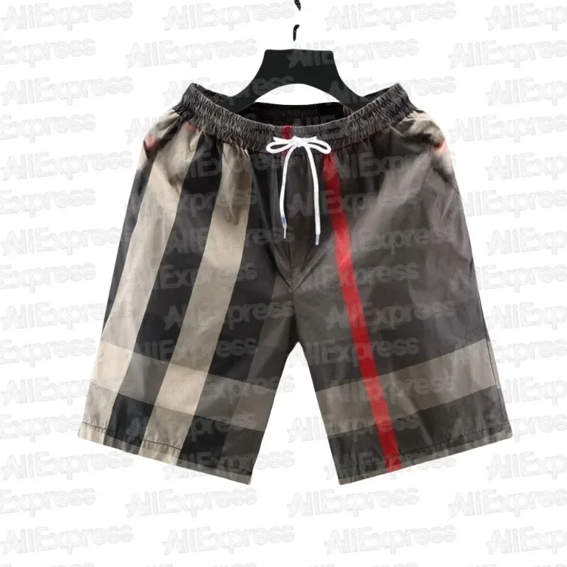 

Trendy 2026 Hawaii Beach Shorts Travel Casual Colorful Plaid Printing Sports Quick Drying GYM Men Trunks Shorts Breathable MOTO
