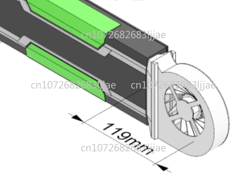 nvidia-tesla-p40-m40-p100-v100-グラフィックス-u-字型ターボヒートシンクファンデュアルファン用