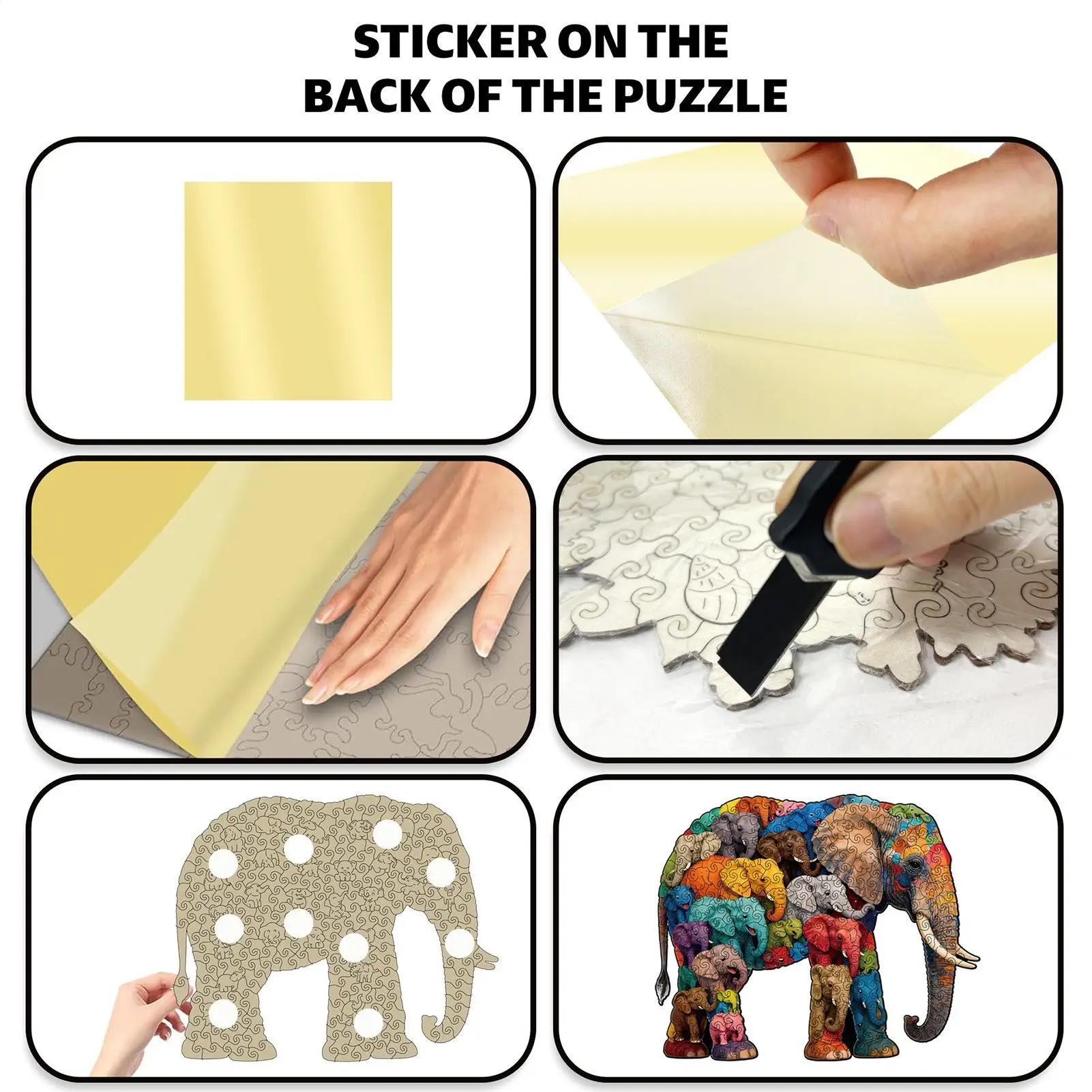 Puzzles für Erwachsene, 218 Teile, pädagogische Elefanten-Holzpuzzles für Erwachsene, für Kinder, Familie, Zuhause, Schule, Büro, Party, Geburtstag