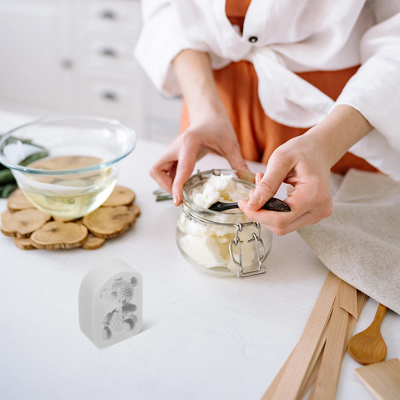 

Creative Silicone Bear For Baking Chocolate Candy Making Heat Resistant Reusable Cake Decorations Shower Cupcake