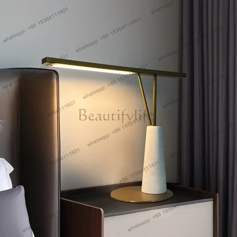 Postmodern marble designer bedroom living room art luminous object