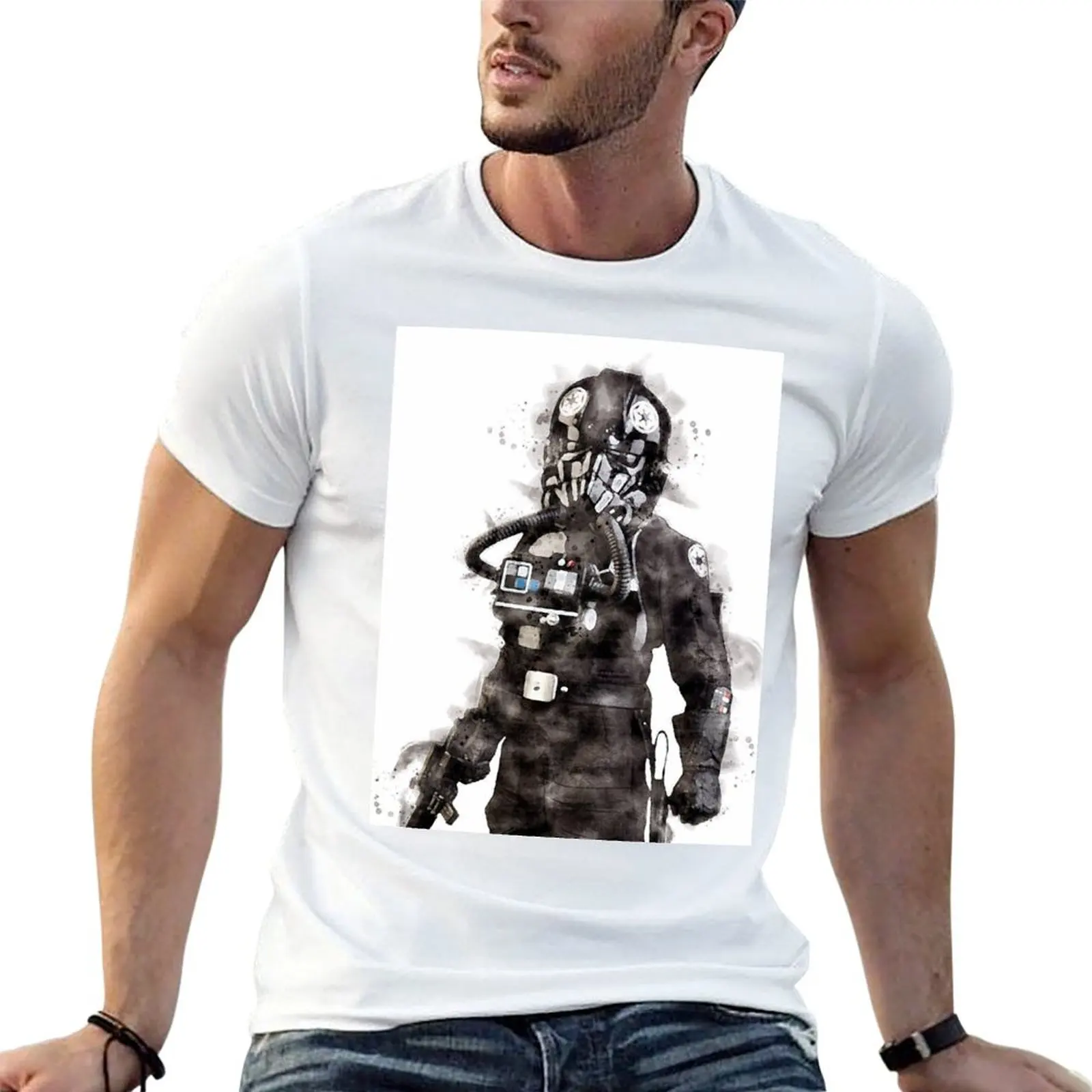 

tie pilot T-Shirt anime shirts funny oversize shirts fighter t man t