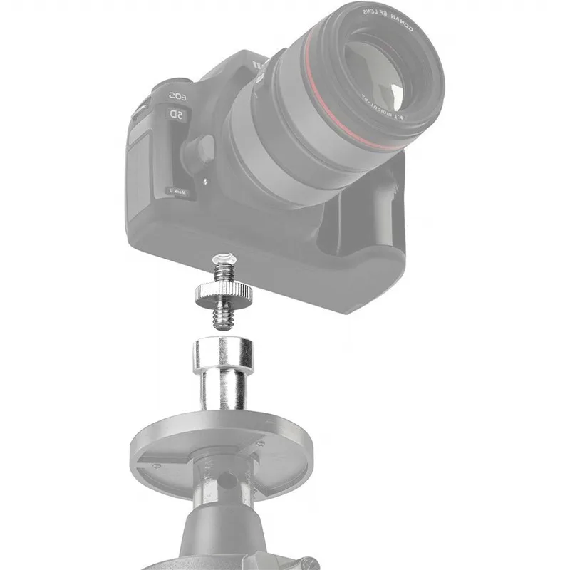 1/4 수 나사산 삼각대 나사 어댑터, 카메라 케이지 마운트 라이트 스탠드용 더블 헤드 마운팅 스레드 컨버터, "수-1/4 3/8"