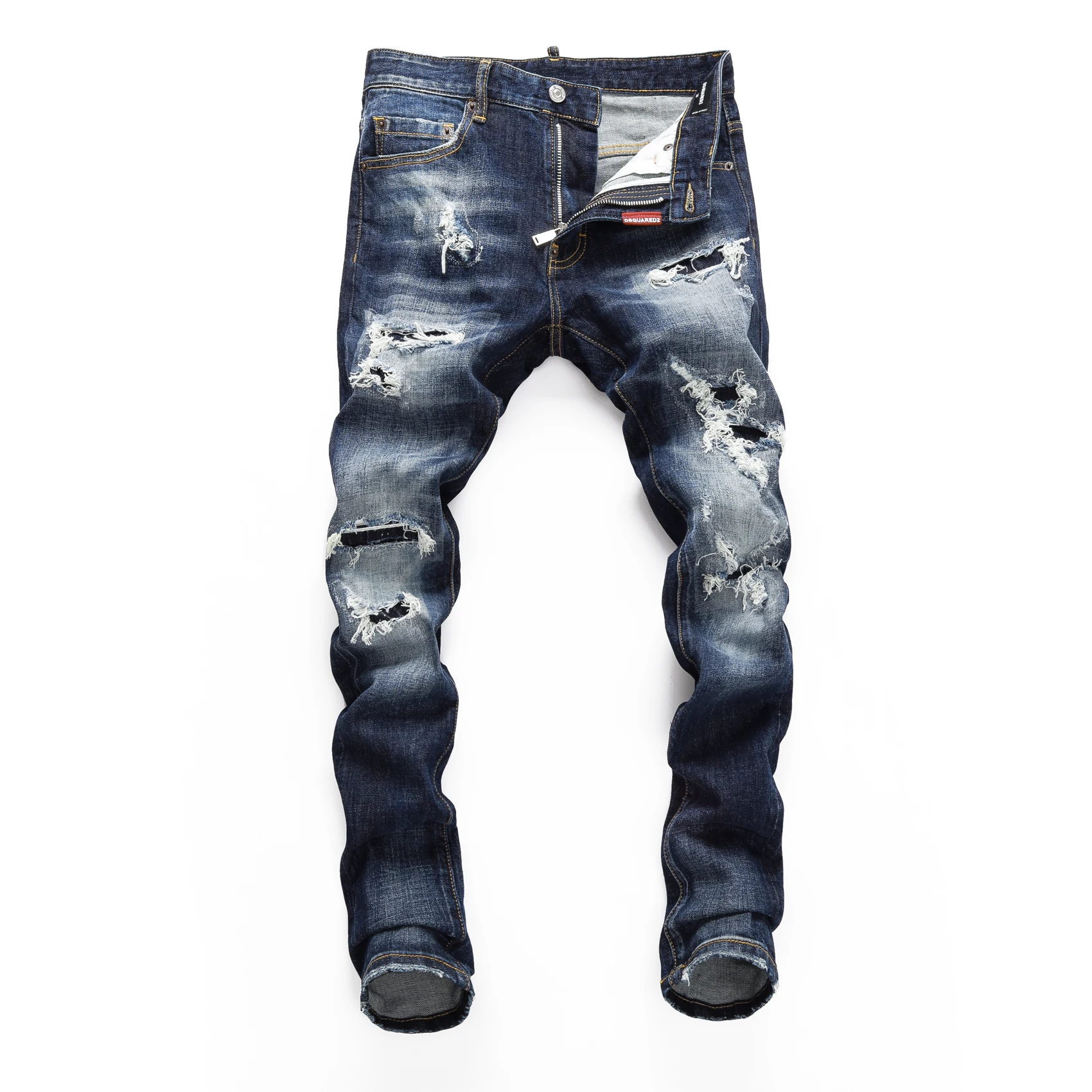 

2024 DQ Good HOT NEW D Men Jeans Denim Pants Hole Slim Pencil Trousers design Classics Fashionable d jeans for men