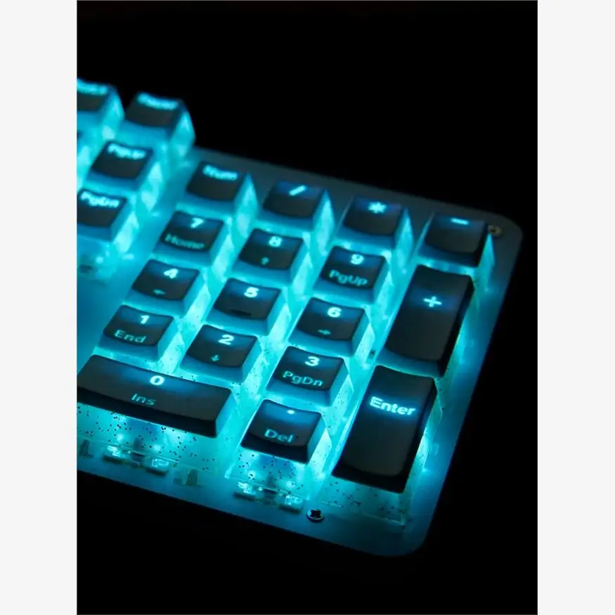 Pink pudding two-color transparent keycap PBT material mechanical keyboard keycap 108 keys