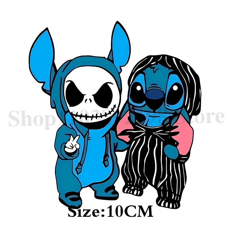 Lilo & Stitch Halloween UV DTF Transfer Sticker Transfer Stickers Stitch Disney Waterproof Permanent Adhesive DIY Mug Sticker