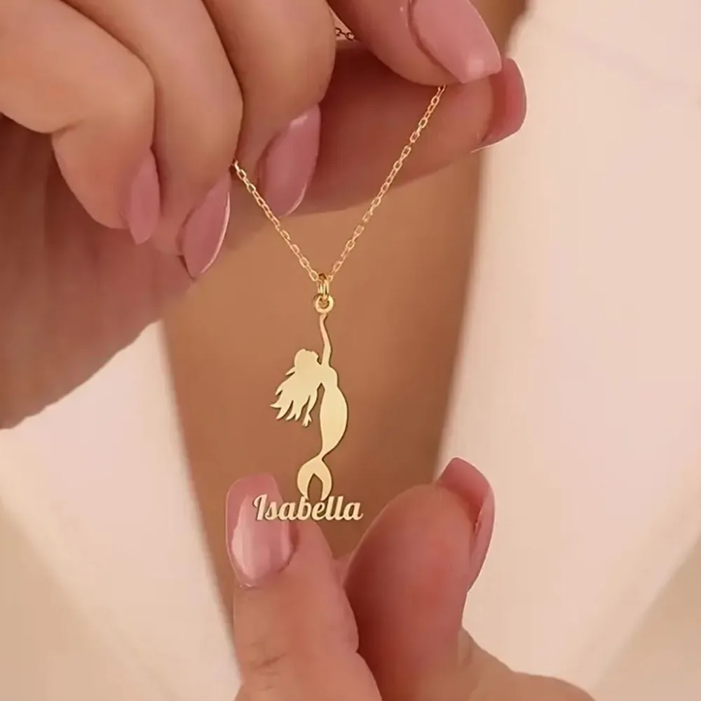 

Customized Personalized Mermaid Name Necklace, Women's Popular Jewelry, Mother's Day Gift