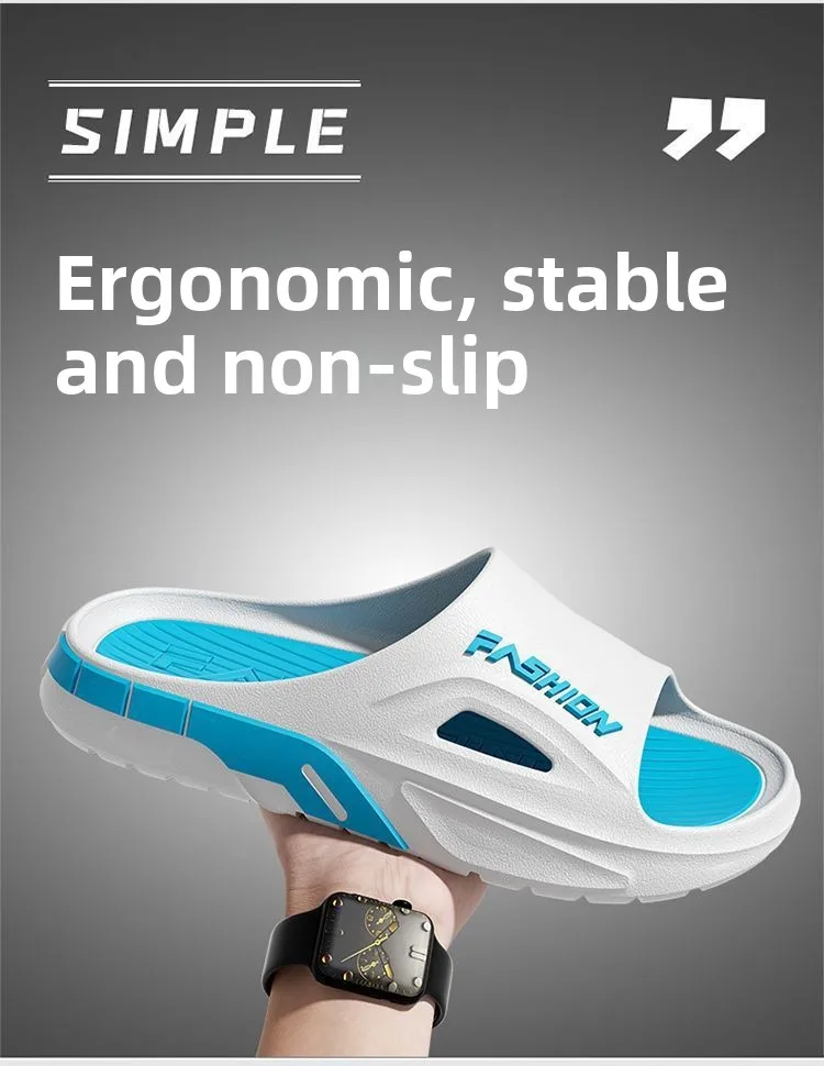 

Men's platform slippers men's home men's deodorant summer wear outdoor indoor non-slip tide brand couple men's slippers