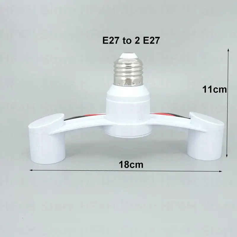 E27 a 2 e27 LED base della lampada convertitore presa supporto 2 teste Splitter led luce 2 vie lampadina adattatore di alimentazione lampada luce