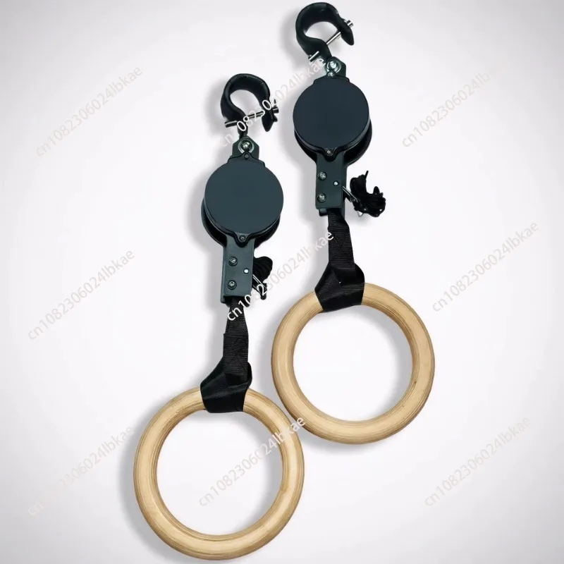 Weight fitness training gymnastics rings gym rings adjustable digital strap pull ring suit workout pair portable