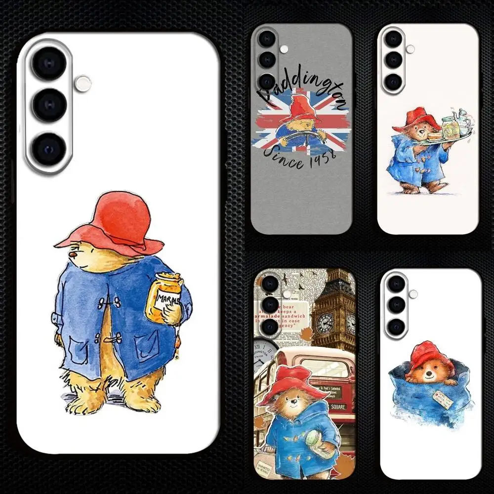 

Lovely P-Paddington Bear Phone Case For Samsung Galaxy A73,A72,A71,A70,A53,A52,A51,Others Soft Black Cover