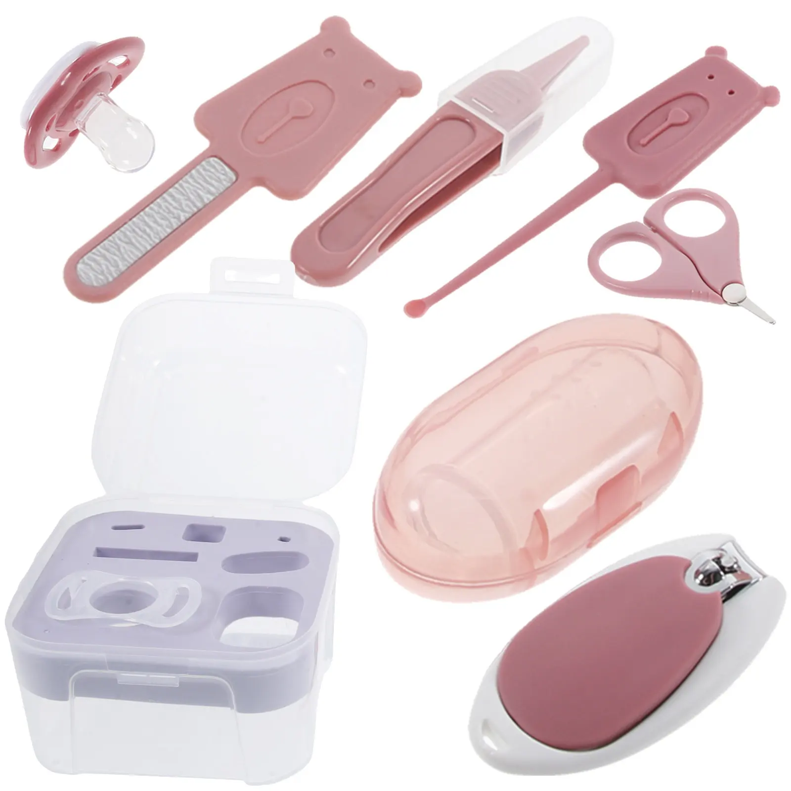 

1Set Infant Nail Clipper Set Baby Nail Clippers Scissors Files for Newborn Toddler Grooming Tool Kit Safe Easy to Use Storage