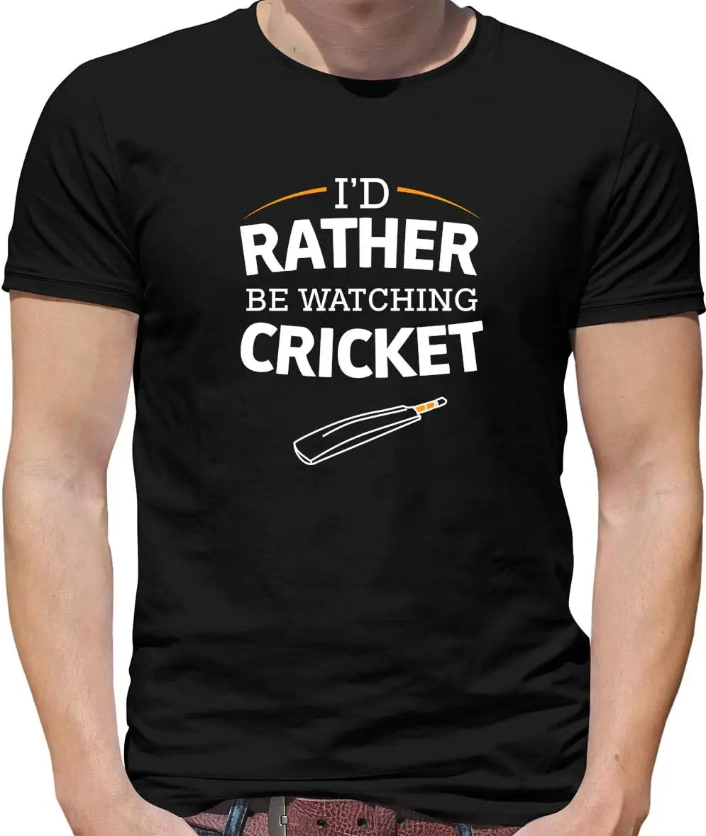 

Я бы предпочел смотреть крикет — мужская хлопковая футболка премиум-класса