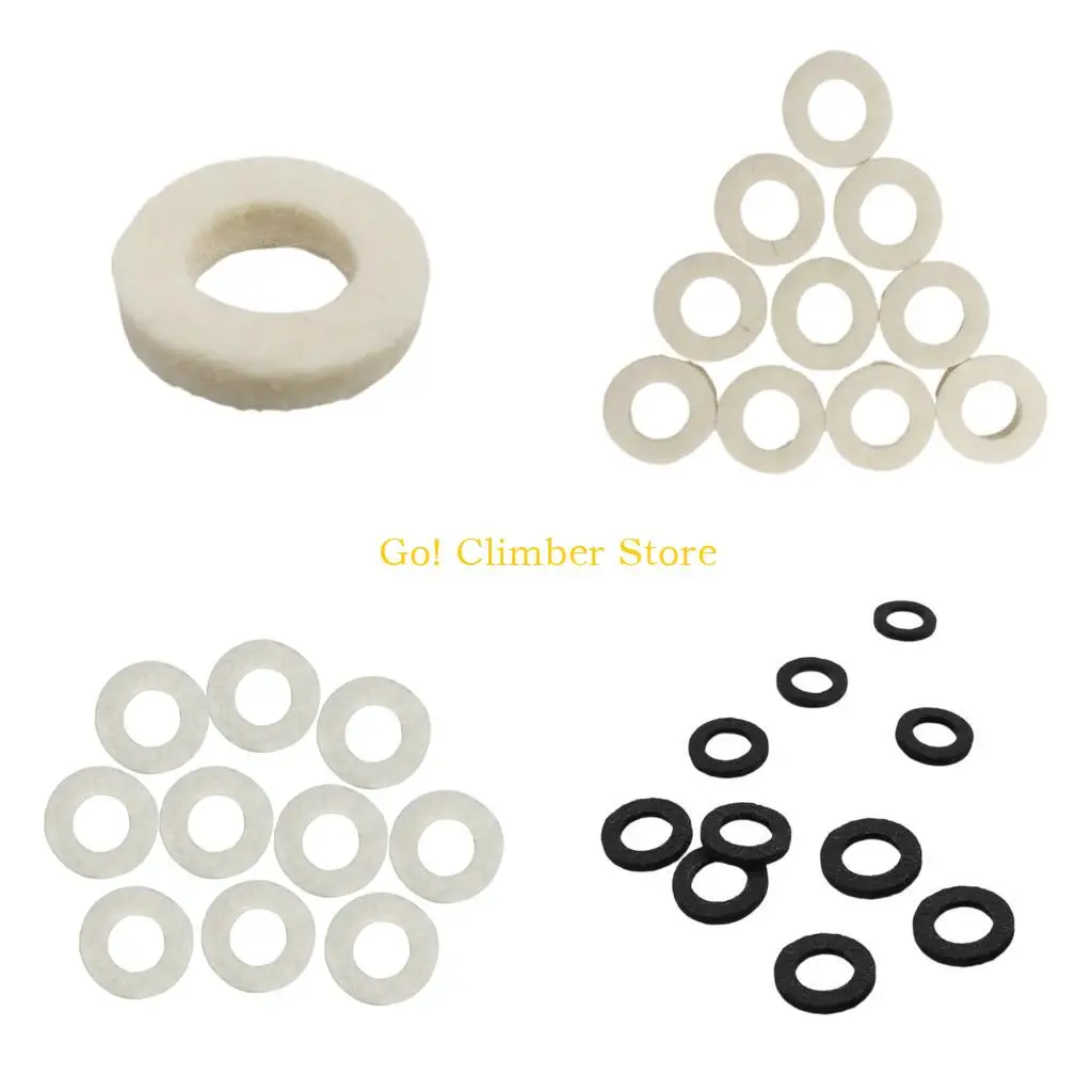 Q84C Pack Of 10 Felt Pads Soft Felt Pads set for Trumpet Cornet & Trombone Keys Noise Reduction & Enhanced Playability