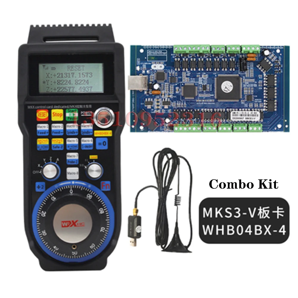 Mach3 motion controlcard with wireless handwheel WHB04B, milling/engraving machine 2000Khz Ethernet/USB interface control card