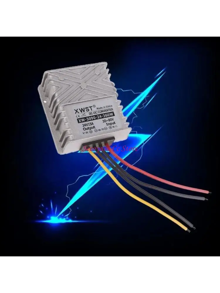 N3UC IP67 Waterproof Converter Step Down 30V-90V to 24V 8/12/15/20/24A Power Adapter