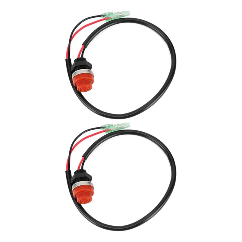 2Pcs Universal Boat Outboard Engine Motor Start Kill Switch Keyless Push Button , Applicable To All for Yamaha Ships