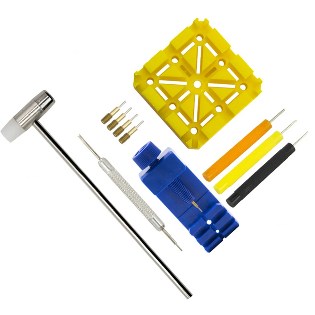 

Expertly Remove or Adjust Links in Your Watch Band with Our 11PCS Watch Repair Tool Kit – Perfect for Home Use!