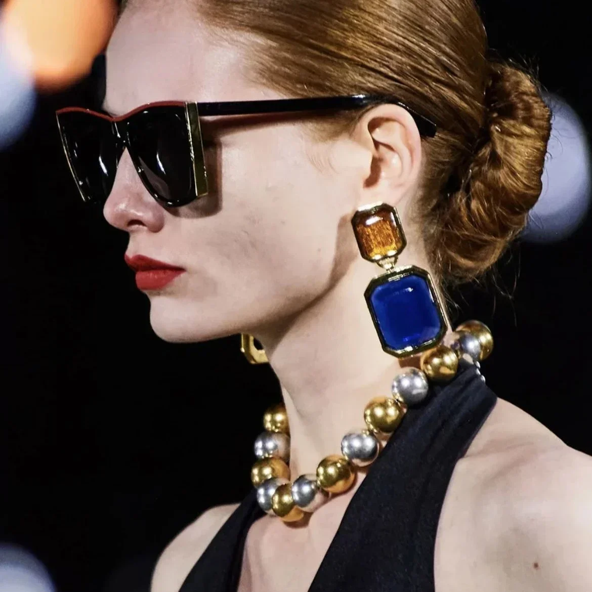 

2025 новые дизайнерские геометрические большие серьги высшего качества, зажим для ушей, женские роскошные ювелирные изделия, тренд