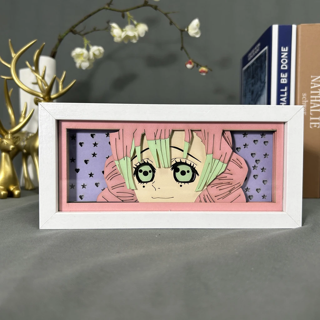 Mitsuri Kanroji Led Light Box For Room Deco Bedside Night Lamp Anime Kid Handmade Christmas Present Night Light