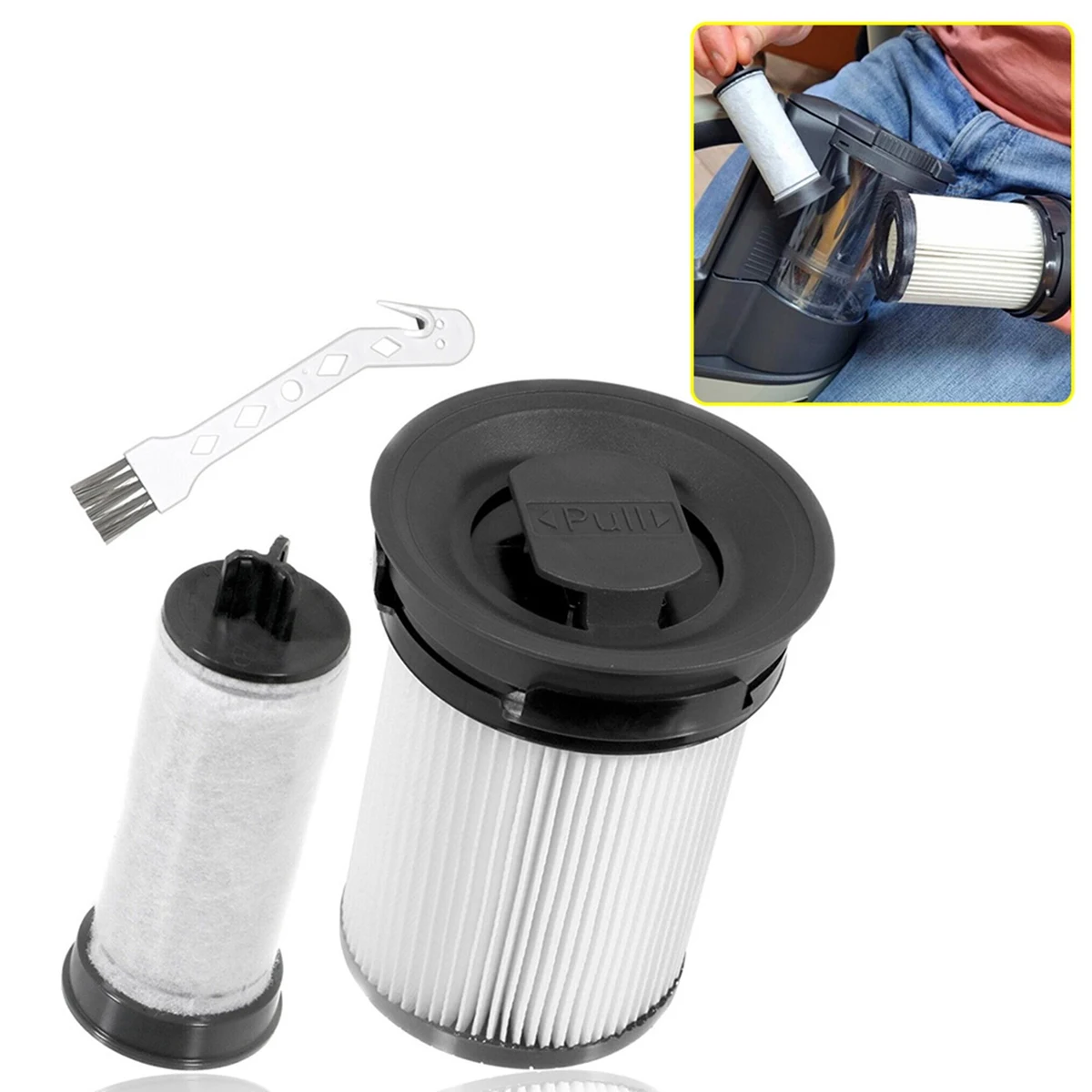 Vendas! 2 peças de reposição filtros hepa compatíveis para miele triflex hx1 acessórios para aspirador de pó sem saco