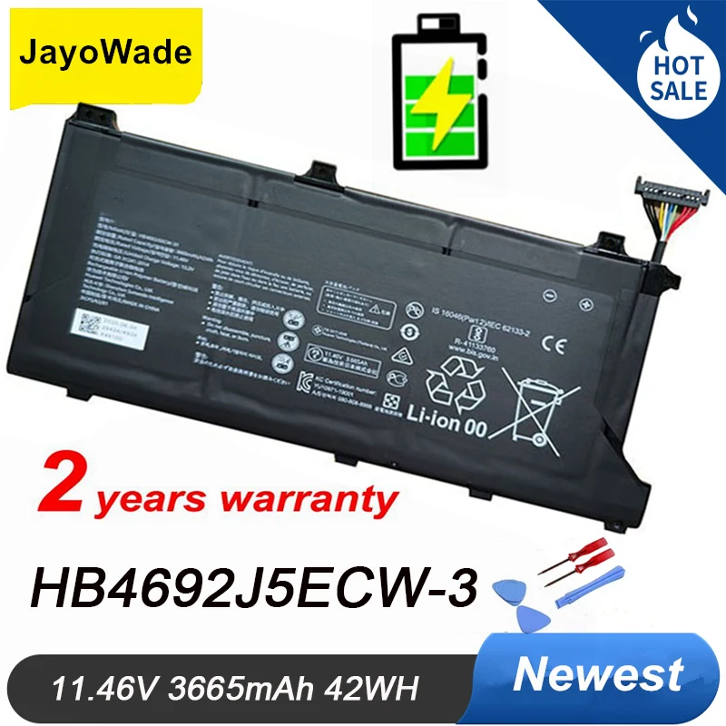 

Factory 42WH HB4692J5ECW-31 Laptop Battery For Huawei MateBook D 15 (2020) 15-53010TUY BohL-WDQ9HN BoB-WAH9P HNL-WFP9 HNL-WFQ9