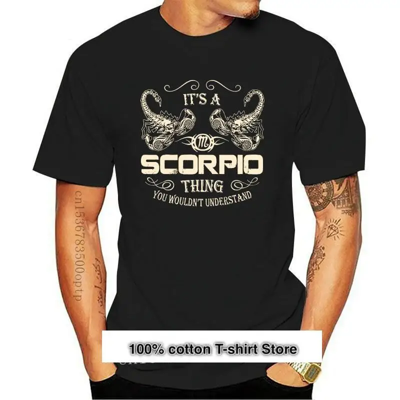 Camiseta de Escorpio del zodiaco para hombre, camisa