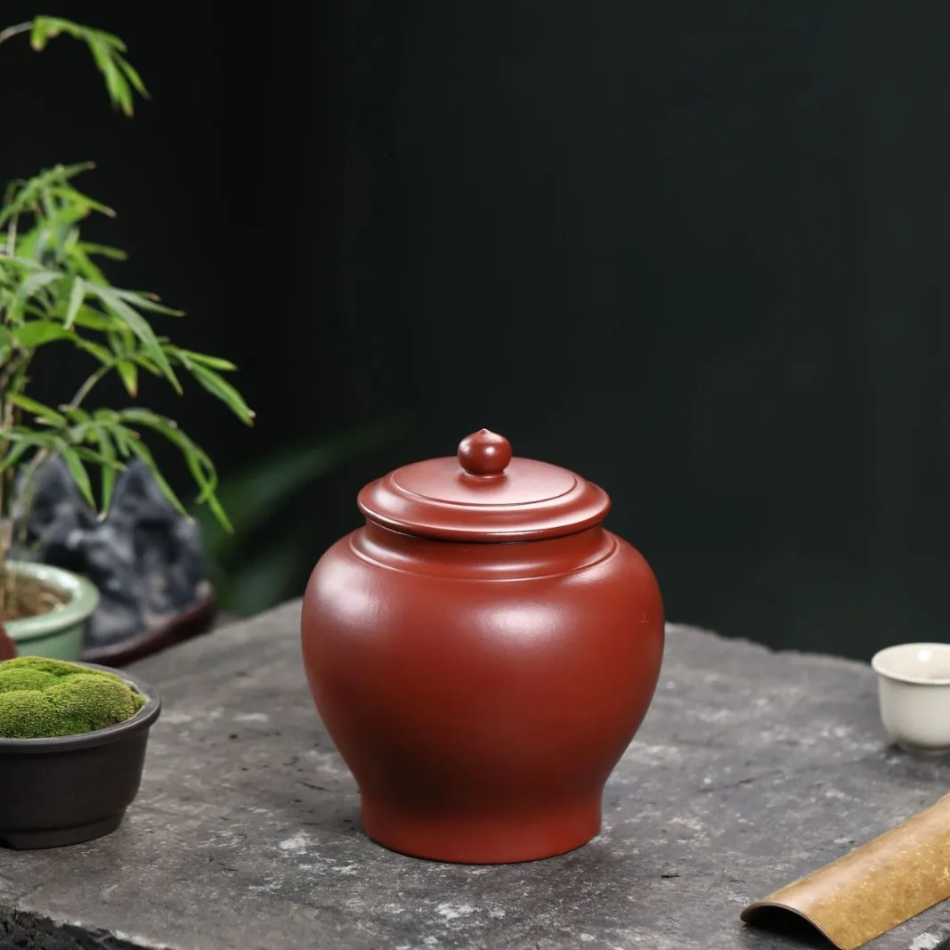 

Premium Raw Ore Purple Clay 0.5Kg Small Ceramic Sealed Chinese Style Handmade Loose Tea Canister Moisture-Proof