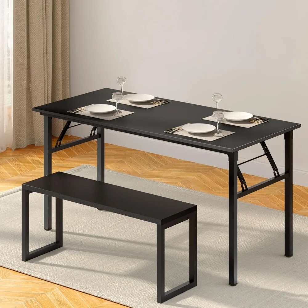 Home Office Desk 59.8 Inch Computer Table for Study Writing with Black Finish Long-Tail Keyword