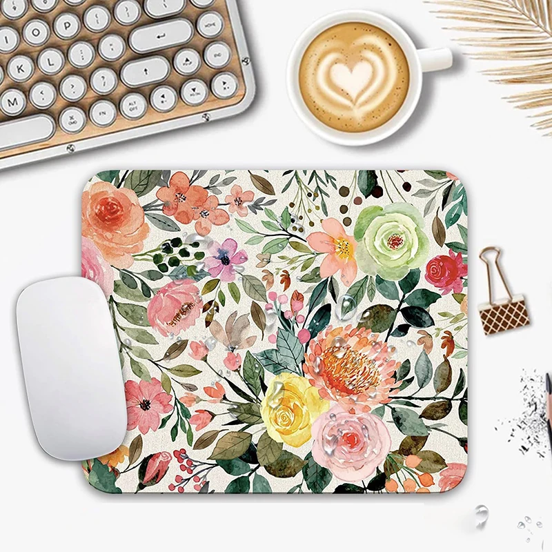 Small Mouse Pad Computer Hot Sell MousePads Anime lovely Gamer Natural Rubber Art Flower Office Decoration Carpet Mouse Mat