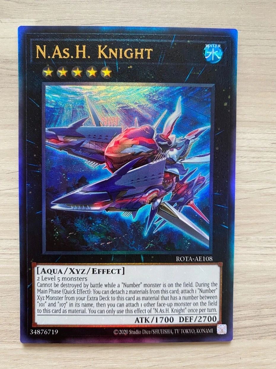 

Yugioh KONAMI Duel Monsters ROTA-AE108 N.As.H. Knight Ultimate Rare Asian English Collection Mint Card