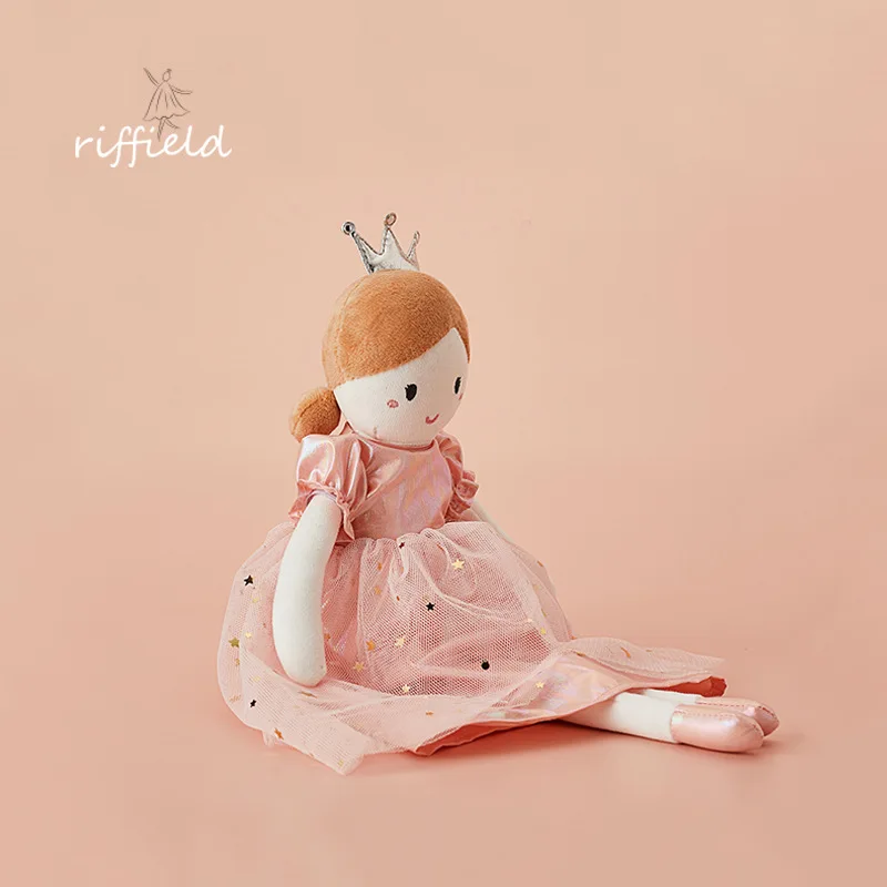 Adorable juguete de peluche de bailarina pequeña, vestido rosa, corona y zapatillas de ballet, muñeca súper suave, dulce regalo para niñas en el día del niño