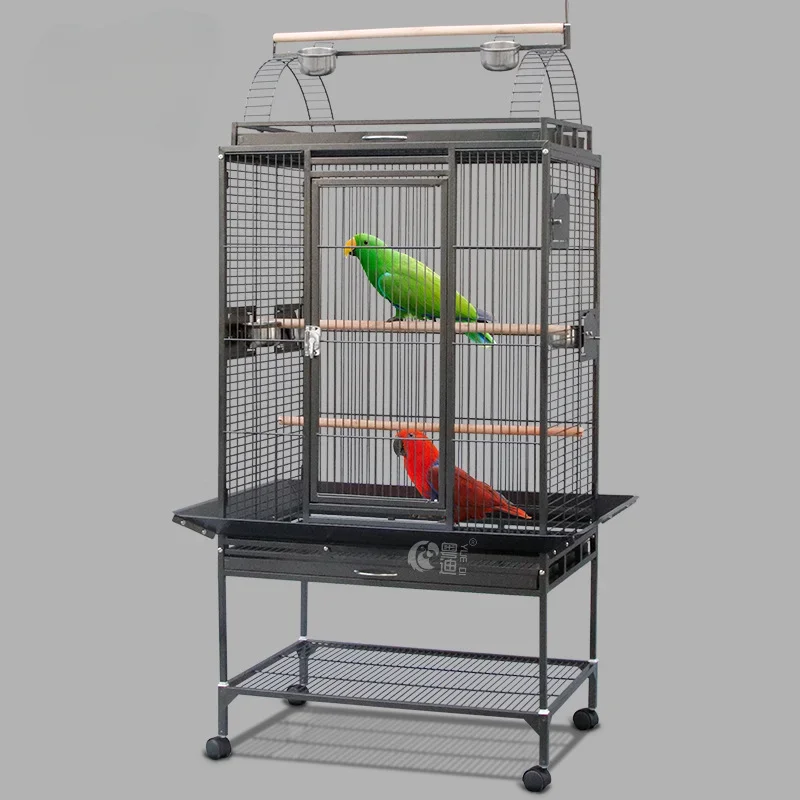 Bird Villa Large Deluxe Metal Breeding Cage Baked Iron Eclectic Sunflower Grey Parrot Cage